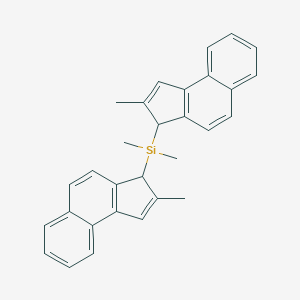 molecular formula C30H28Si B114436 二甲基双(2-甲基-3H-苯并[e]茚-3-基)硅烷 CAS No. 150096-53-0