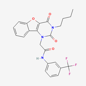 2-(3-butyl-2,4-dioxo-3,4-dihydrobenzofuro[3,2-d]pyrimidin-1(2H)-yl)-N-(3-(trifluoromethyl)phenyl)acetamide