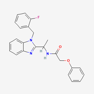 N-{1-[1-(2-fluorobenzyl)-1H-benzimidazol-2-yl]ethyl}-2-phenoxyacetamide