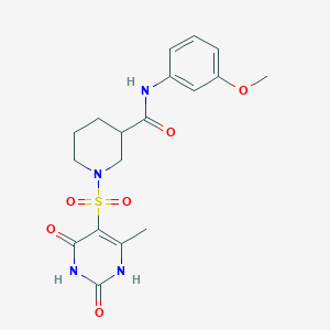 1-[(2,4-dihydroxy-6-methylpyrimidin-5-yl)sulfonyl]-N-(3-methoxyphenyl)piperidine-3-carboxamide