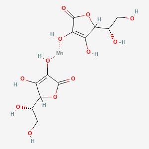molecular formula C12H14MnO12 B1144370 2-[(1S)-1,2-dihydroxyethyl]-3,4-dihydroxy-2H-furan-5-one;manganese CAS No. 16351-10-3