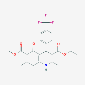 3-Ethyl 6-methyl 2,7-dimethyl-5-oxo-4-[4-(trifluoromethyl)phenyl]-1,4,5,6,7,8-hexahydroquinoline-3,6-dicarboxylate