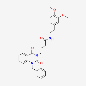 4-(1-benzyl-2,4-dioxo-1,2,3,4-tetrahydroquinazolin-3-yl)-N-[2-(3,4-dimethoxyphenyl)ethyl]butanamide