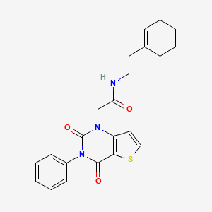 N-[2-(cyclohex-1-en-1-yl)ethyl]-2-(2,4-dioxo-3-phenyl-3,4-dihydrothieno[3,2-d]pyrimidin-1(2H)-yl)acetamide