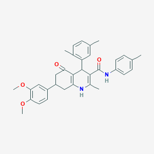 7-(3,4-dimethoxyphenyl)-4-(2,5-dimethylphenyl)-2-methyl-N-(4-methylphenyl)-5-oxo-1,4,5,6,7,8-hexahydroquinoline-3-carboxamide