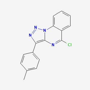 molecular formula C16H11ClN4 B11443819 5-Chloro-3-(4-methylphenyl)[1,2,3]triazolo[1,5-a]quinazoline 