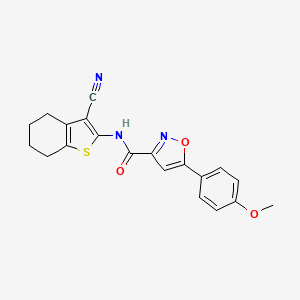 N-(3-cyano-4,5,6,7-tetrahydro-1-benzothiophen-2-yl)-5-(4-methoxyphenyl)-1,2-oxazole-3-carboxamide