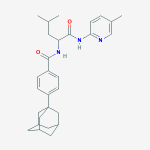 N-(5-methylpyridin-2-yl)-N~2~-{[4-(tricyclo[3.3.1.1~3,7~]dec-1-yl)phenyl]carbonyl}leucinamide