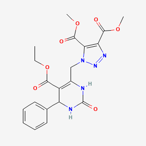 dimethyl 1-{[5-(ethoxycarbonyl)-2-oxo-6-phenyl-1,2,3,6-tetrahydropyrimidin-4-yl]methyl}-1H-1,2,3-triazole-4,5-dicarboxylate