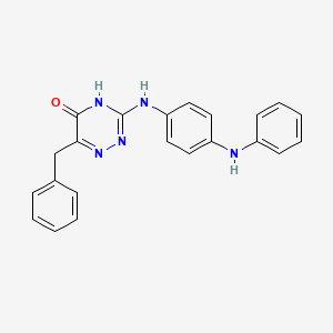 6-Benzyl-3-{[4-(phenylamino)phenyl]amino}-1,2,4-triazin-5-ol