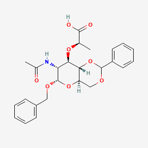 molecular formula C25H29NO8 B1144387 alpha-Benzyl-4,6-O-benzylidene-muramic acid CAS No. 19229-57-3