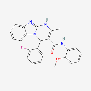 4-(2-fluorophenyl)-N-(2-methoxyphenyl)-2-methyl-1,4-dihydropyrimido[1,2-a]benzimidazole-3-carboxamide