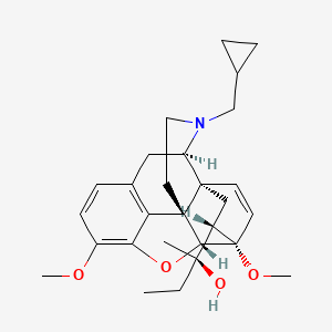 molecular formula C28H37NO4 B1144389 (2R)-2-[(1S,2S,6R,14R,15S,16S)-5-(cyclopropylmethyl)-11,15-dimethoxy-13-oxa-5-azahexacyclo[13.2.2.12,8.01,6.02,14.012,20]icosa-8(20),9,11,18-tetraen-16-yl]butan-2-ol CAS No. 16549-56-7