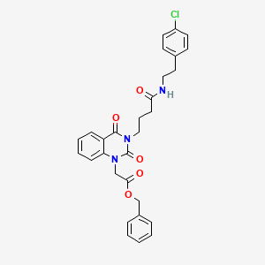 molecular formula C29H28ClN3O5 B11443955 benzyl [3-(4-{[2-(4-chlorophenyl)ethyl]amino}-4-oxobutyl)-2,4-dioxo-3,4-dihydroquinazolin-1(2H)-yl]acetate 