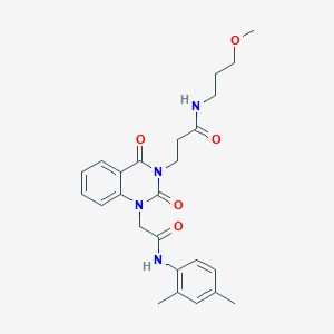 3-(1-{[(2,4-dimethylphenyl)carbamoyl]methyl}-2,4-dioxo-1,2,3,4-tetrahydroquinazolin-3-yl)-N-(3-methoxypropyl)propanamide