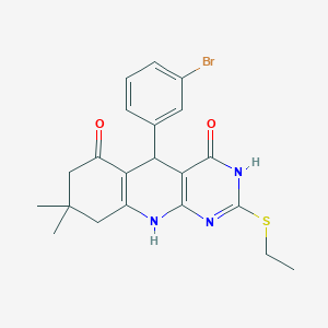 5-(3-bromophenyl)-2-(ethylsulfanyl)-8,8-dimethyl-5,8,9,10-tetrahydropyrimido[4,5-b]quinoline-4,6(3H,7H)-dione