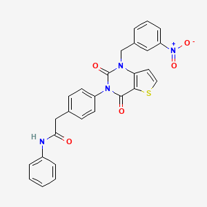 2-(4-(1-(3-nitrobenzyl)-2,4-dioxo-1,2-dihydrothieno[3,2-d]pyrimidin-3(4H)-yl)phenyl)-N-phenylacetamide