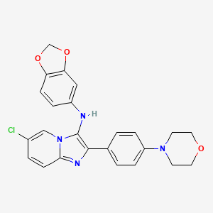 N-(1,3-benzodioxol-5-yl)-6-chloro-2-[4-(morpholin-4-yl)phenyl]imidazo[1,2-a]pyridin-3-amine