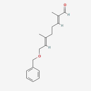 molecular formula C₁₇H₂₂O₂ B1144403 (2E,6E)-2,6-Dimethyl-8-(benzyloxy)-2,6-octadienal CAS No. 117010-63-6