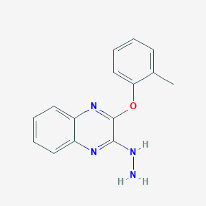 molecular formula C15H14N4O B11444046 2-Hydrazinyl-3-(2-methylphenoxy)quinoxaline 