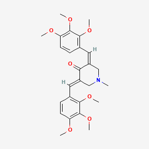 (3Z,5E)-1-methyl-3,5-bis[(2,3,4-trimethoxyphenyl)methylidene]piperidin-4-one