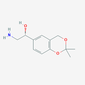 molecular formula C12H17NO3 B1144412 (1R)-2-Amino-1-(2,2-dimethyl-4H-1,3-benzodioxin-6-yl)ethanol CAS No. 208925-08-0