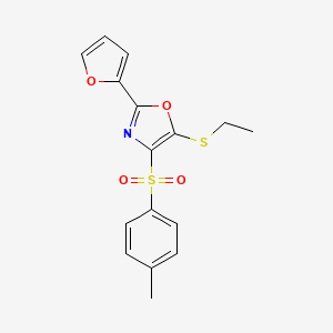 5-(Ethylsulfanyl)-2-(furan-2-yl)-4-[(4-methylphenyl)sulfonyl]-1,3-oxazole