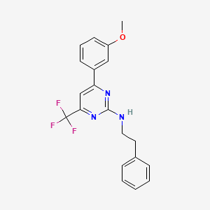 4-(3-methoxyphenyl)-N-(2-phenylethyl)-6-(trifluoromethyl)pyrimidin-2-amine