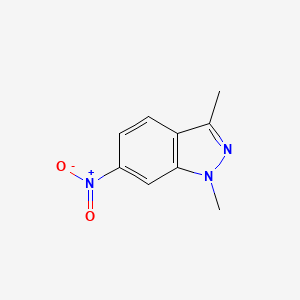 molecular formula C₉H₉N₃O₂ B1144414 1,3-二甲基-6-硝基-1H-吲唑 CAS No. 1354224-47-7