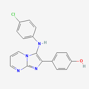 4-{3-[(4-Chlorophenyl)amino]imidazo[1,2-a]pyrimidin-2-yl}phenol