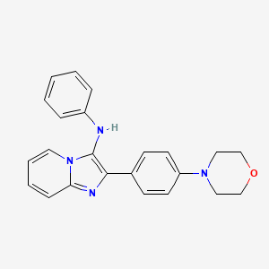 molecular formula C23H22N4O B11444169 2-[4-(morpholin-4-yl)phenyl]-N-phenylimidazo[1,2-a]pyridin-3-amine 