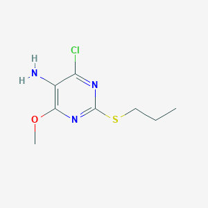 molecular formula C₈H₁₂ClN₃OS B1144419 4-氯-6-甲氧基-2-丙基硫基嘧啶-5-胺 CAS No. 1431867-40-1