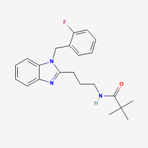 N-{3-[1-(2-fluorobenzyl)-1H-benzimidazol-2-yl]propyl}-2,2-dimethylpropanamide