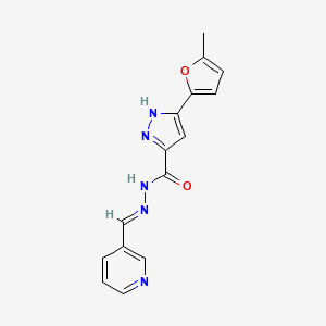 3-(5-methyl-2-furyl)-N'-(3-pyridinylmethylene)-1H-pyrazole-5-carbohydrazide