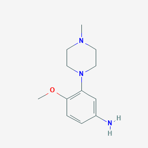 molecular formula C12H19N3O B114442 4-甲氧基-3-(4-甲基哌嗪-1-基)苯胺 CAS No. 148546-78-5