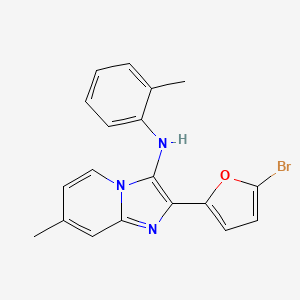 2-(5-bromofuran-2-yl)-7-methyl-N-(2-methylphenyl)imidazo[1,2-a]pyridin-3-amine