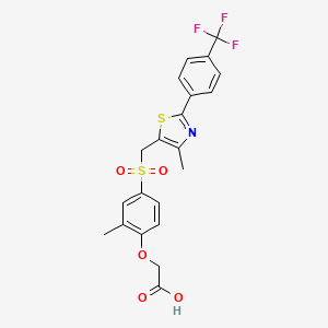 molecular formula C₂₁H₁₈F₃NO₅S₂ B1144422 GW 501516 砜 CAS No. 1206891-27-1