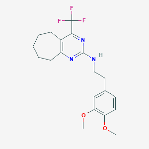 N-[2-(3,4-dimethoxyphenyl)ethyl]-4-(trifluoromethyl)-6,7,8,9-tetrahydro-5H-cyclohepta[d]pyrimidin-2-amine