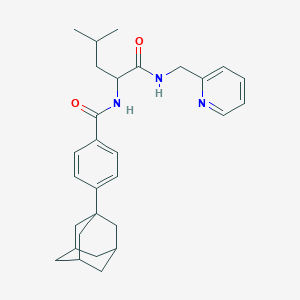 2-{[4-(Adamantan-1-YL)phenyl]formamido}-4-methyl-N-[(pyridin-2-YL)methyl]pentanamide