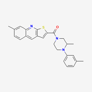 2-Methyl-1-(3-methylphenyl)-4-{7-methylthieno[2,3-B]quinoline-2-carbonyl}piperazine