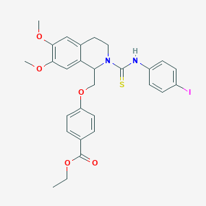 Ethyl 4-({2-[(4-iodophenyl)carbamothioyl]-6,7-dimethoxy-1,2,3,4-tetrahydroisoquinolin-1-YL}methoxy)benzoate