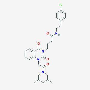 N-[2-(4-chlorophenyl)ethyl]-4-{1-[2-(3,5-dimethylpiperidin-1-yl)-2-oxoethyl]-2,4-dioxo-1,4-dihydroquinazolin-3(2H)-yl}butanamide