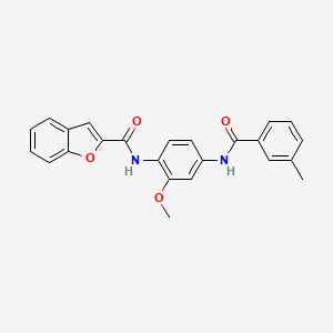 N-[2-methoxy-4-[(3-methylbenzoyl)amino]phenyl]-1-benzofuran-2-carboxamide