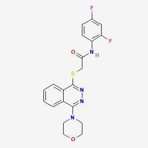 N-(2,4-Difluorophenyl)-2-{[4-(morpholin-4-YL)phthalazin-1-YL]sulfanyl}acetamide