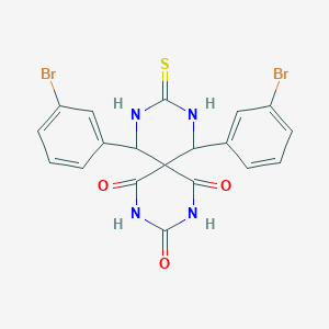 molecular formula C19H14Br2N4O3S B11444282 7,11-Bis(3-bromophenyl)-9-thioxo-2,4,8,10-tetraazaspiro[5.5]undecane-1,3,5-trione 