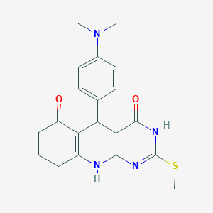 5-[4-(dimethylamino)phenyl]-2-(methylsulfanyl)-5,8,9,10-tetrahydropyrimido[4,5-b]quinoline-4,6(3H,7H)-dione