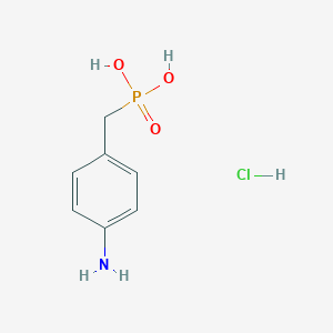 molecular formula C₇H₁₁ClNO₃P B1144430 (4-Aminobenzyl)phosphonic acid hydrochloride CAS No. 773057-66-2