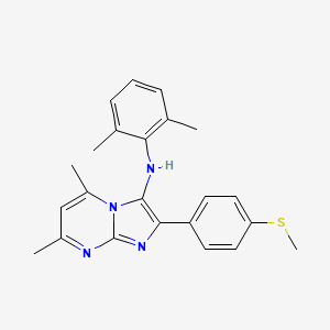 N-(2,6-dimethylphenyl)-5,7-dimethyl-2-[4-(methylsulfanyl)phenyl]imidazo[1,2-a]pyrimidin-3-amine