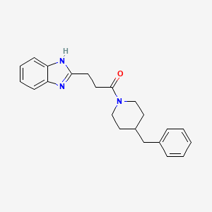 3-(1H-benzimidazol-2-yl)-1-(4-benzylpiperidin-1-yl)propan-1-one