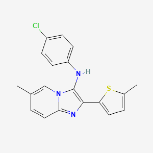 N-(4-chlorophenyl)-6-methyl-2-(5-methylthiophen-2-yl)imidazo[1,2-a]pyridin-3-amine